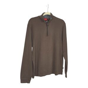 Izod brown quarter zip up sweatshirt, medium